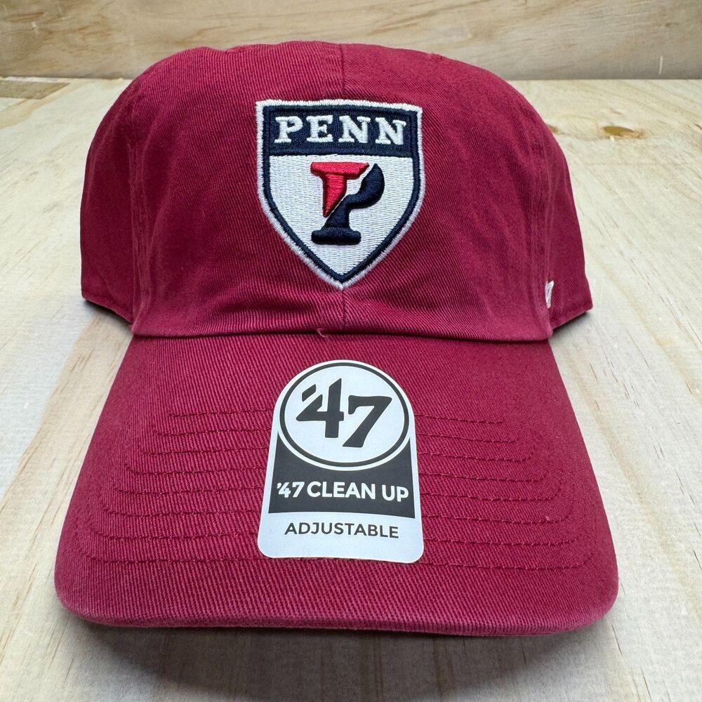 NEW UPenn Penn Pennsylvania Quakers '47 Brand Clean Up Adjustable Hat Cap OSFM